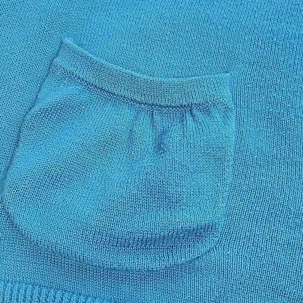 Y2k Vintage Juicy Couture Blue Cotton Button Up Cardigan Sweater SZ:M - Picture 8 of 11